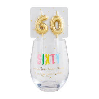 Wine Glass & Candle Set