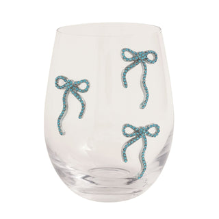 Beaded Bow Wine Glass