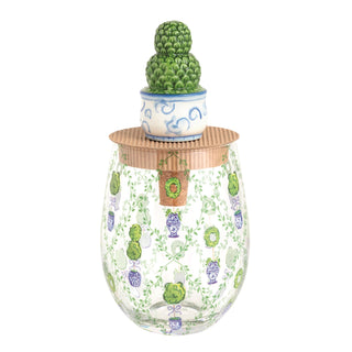 Flower Stemless Wine Glass Set