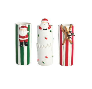 Hanging Santa & Reindeer Vases