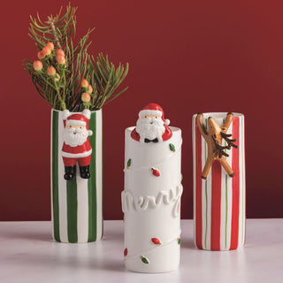 Hanging Santa & Reindeer Vases