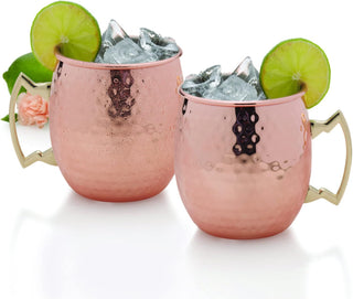 Copper Plated Moscow Mule Hammered Mugs