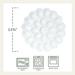 Everyday White® Flower Egg Platter