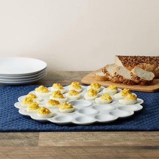 Everyday White® Flower Egg Platter