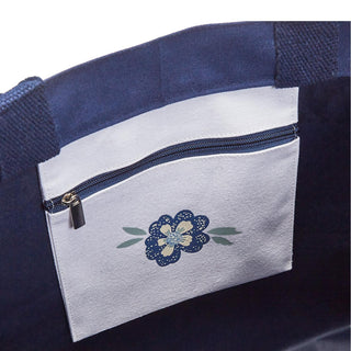 Blue Floral Tote Bag