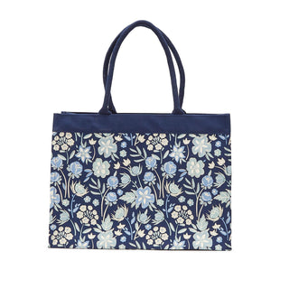 Blue Floral Tote Bag