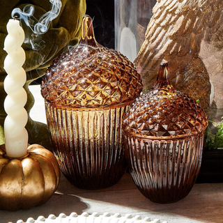 Amber Acorn Jars