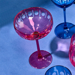 Pink Coupe Wine Glass