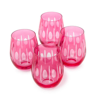 Pink Stemless Wine Glass