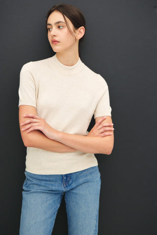 Short Sleeve Knit Sweater