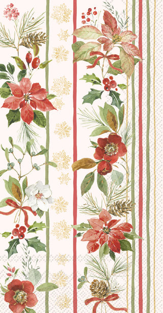 Poinsetta Bouquet Cream Napkins