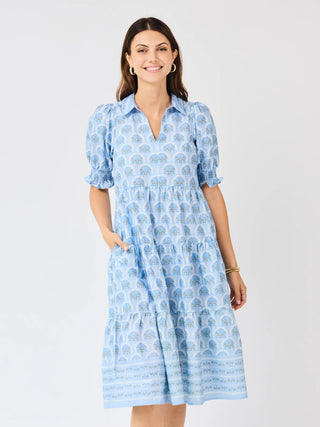 Molly Dress | Sunshower Flora Blue