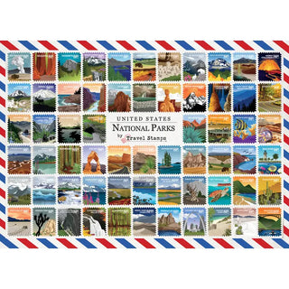 National Parks Travel Stamps 1000 Piece Puzzle