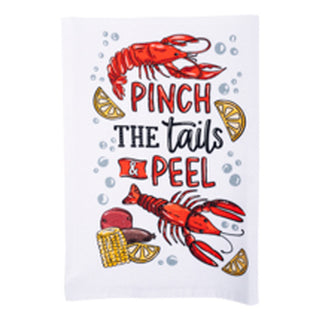 Pinch the Tails & Peel Crawfish Tea Towel