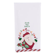 Deck the Halls Santa Tea Towel