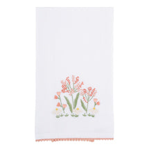 Pink Wildflowers Tea Towel