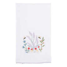 Lilac and Bees Tea Towel