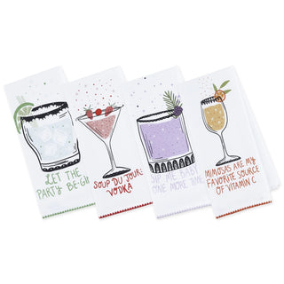 Sassy Cocktails Printed Dish Towels