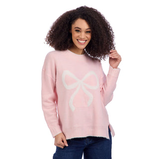 Blush Wilder Bow Sweater