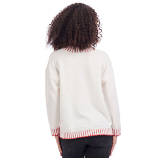 White Wilder Bow Sweater