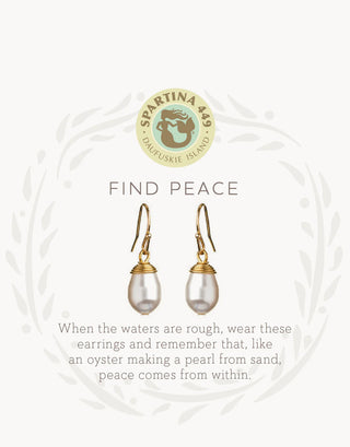 Sea La Vie Find Peace Drop Earrings