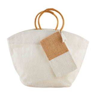 Jute Tote & Case Set