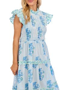 Perin Smocked Midi Dress
