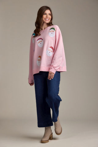Santa Holiday Sparkle Sweatshirt