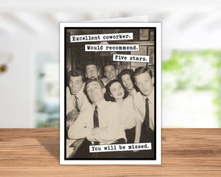 Five Star Co-Worker Retirement Card