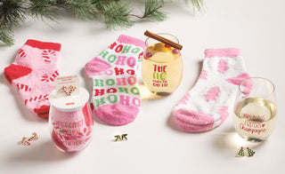 Holiday Wine, Earring, and Sock Set