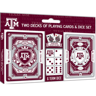 Texas A&M Aggies - 2-Pack Playing Cards & Dice Set