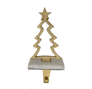 Gold Tree Christmas Stocking Hanger