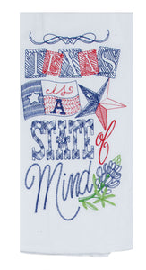 Texas State of Mind Embroidered Towel