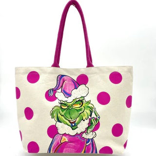 Pink Grinch Tote