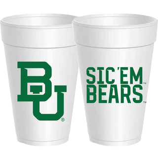 Baylor Bears Styrofoam Cups
