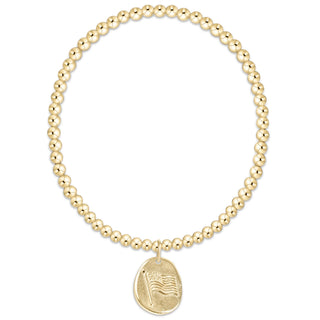 Inspire America Gold Disc-classic gold 3mm bracelet