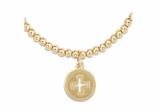 Signature Cross Gold Bead Bracelet