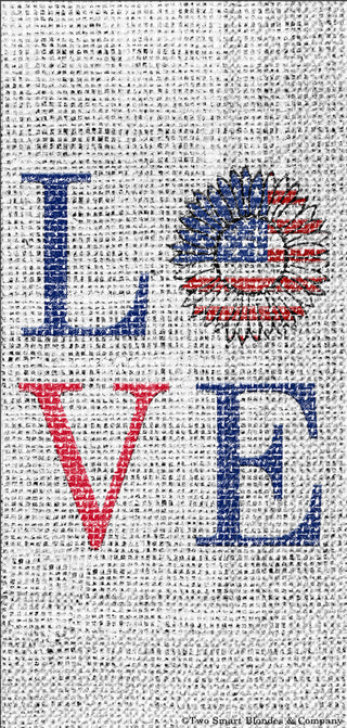 Patriotic Love Guest Towel