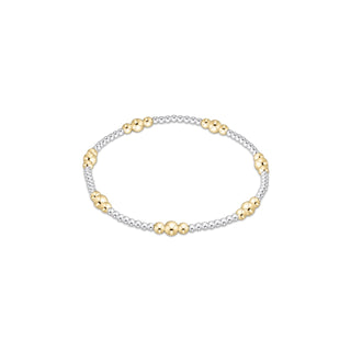 Classic Purpose Mixed Metal Pattern Bead Bracelet