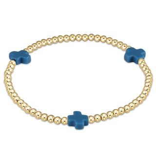 Signature Cross Pattern 3mm Bead Bracelet