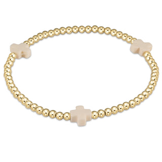 Signature Cross Pattern 3mm Bead Bracelet