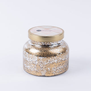 Jar with decorative lid on a white background