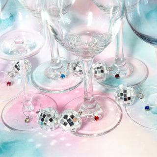 Disco Wine Charms