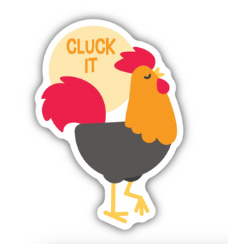 Cluck It Rooster Sticker