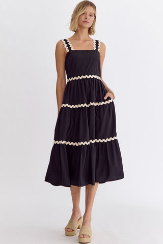 Square Neck Rick Rack Dress