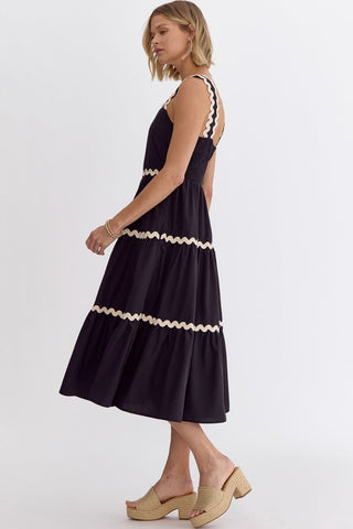 Square Neck Rick Rack Dress