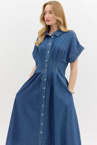 Pleated Maxi Dress