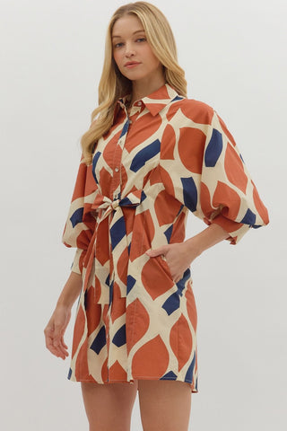 Tie Waist Mini Dress