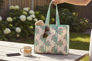 Dahlia Block Print Tote