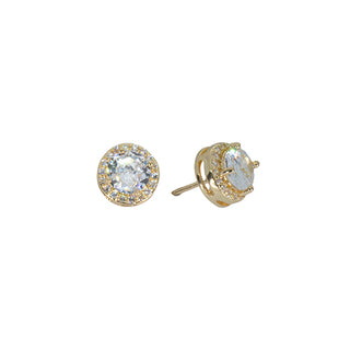 Halo Crystal Stud Earrings